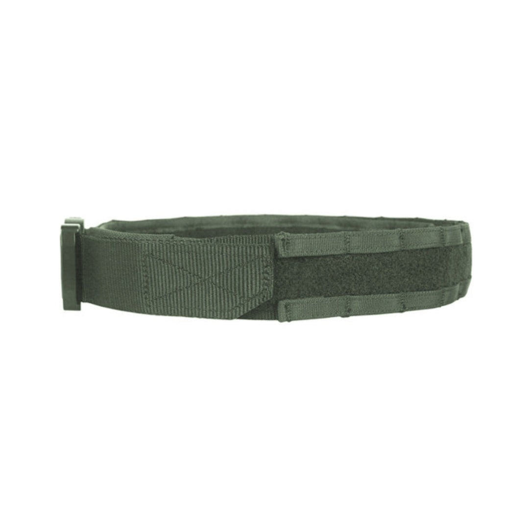 UNYZONE : A10 EQUIPMENT Ceinturon tactique avec attache MOLLE 50 mm vert olive vue de côté