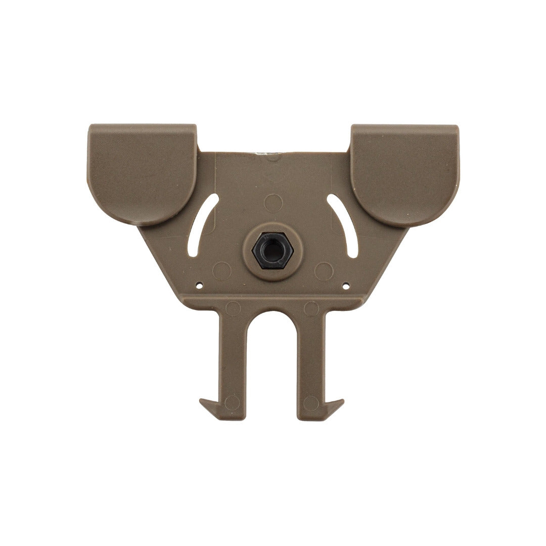 UNYZONE : BO MANUFACTURE Adaptateur MOLLE pour holster tan vue de derrière