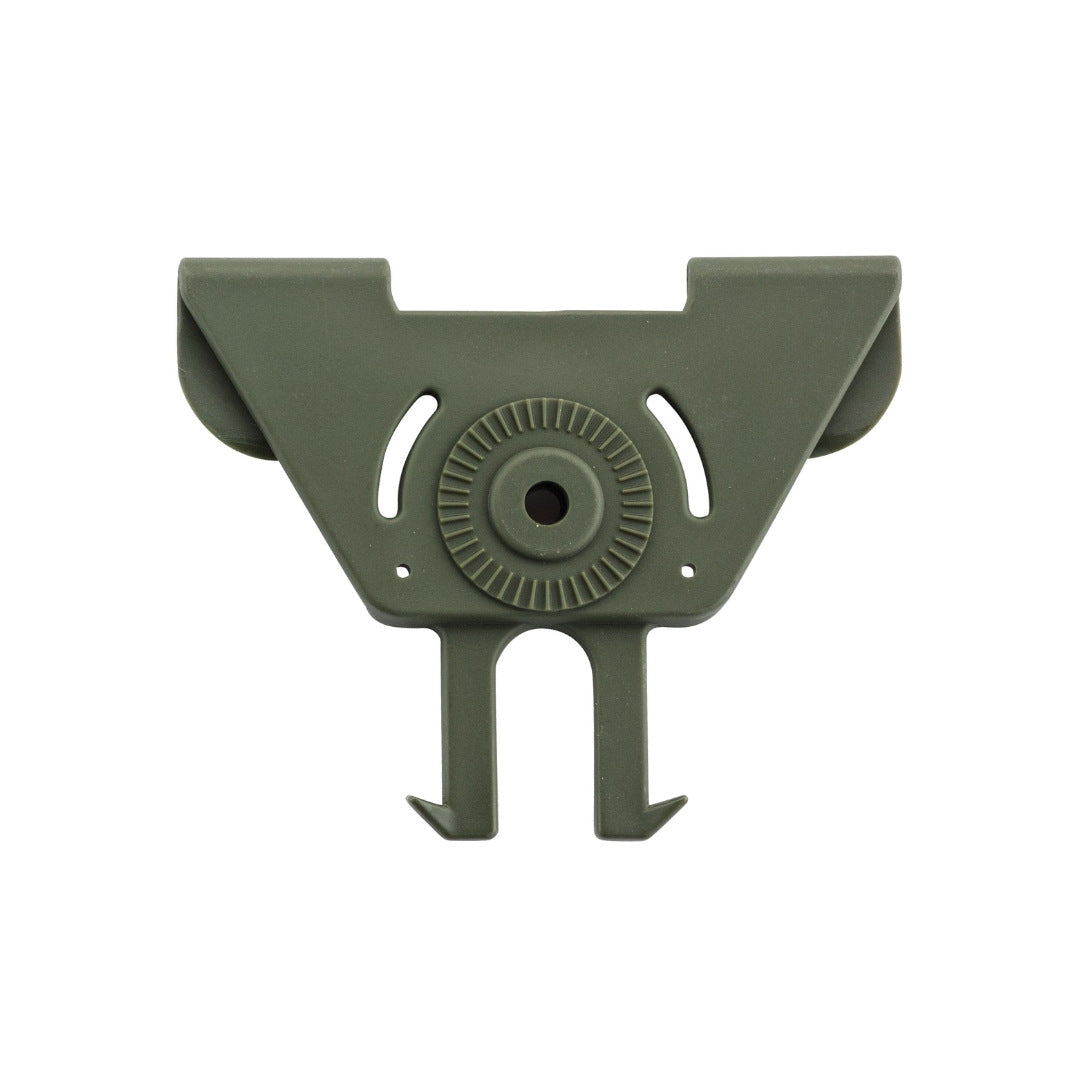 UNYZONE : BO MANUFACTURE Adaptateur MOLLE pour holster vert olive vue de devant
