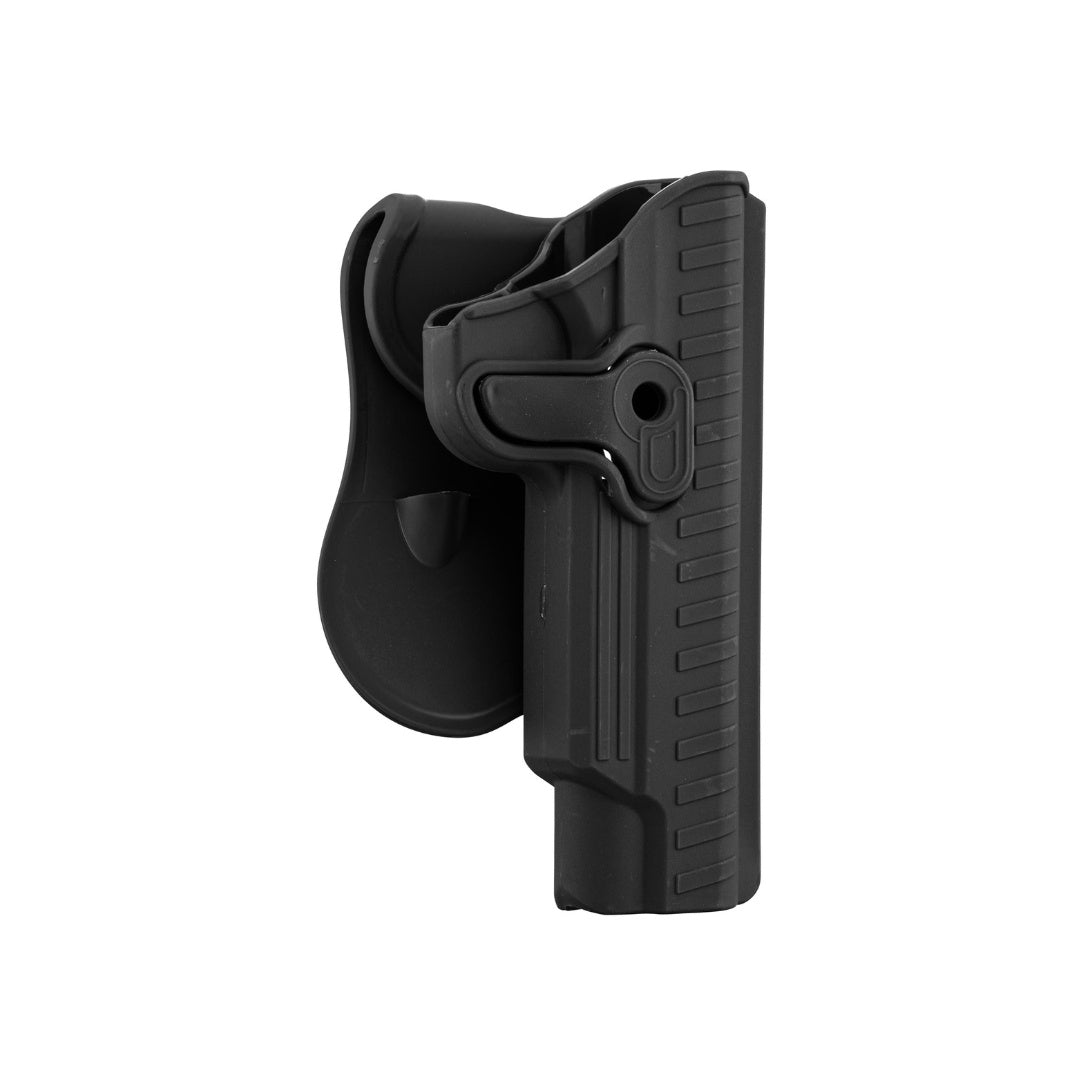 UNYZONE : BO MANUFACTURE Holster quick release pour colt 1911 pour droitier noir vue du côté gauche