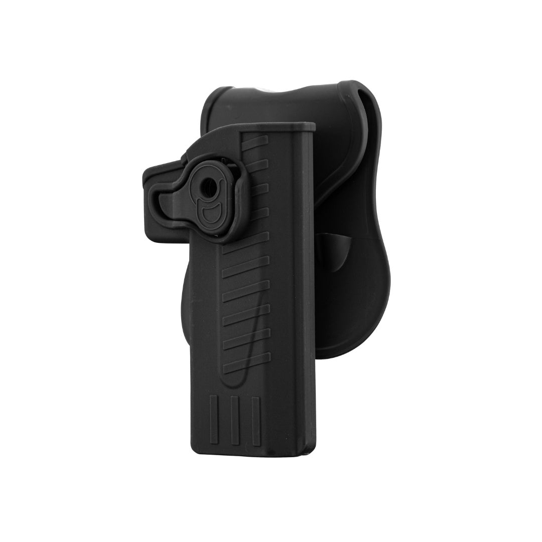 UNYZONE : BO MANUFACTURE Holster quick release pour Hi-Capa pour droitier noir vue de côté droit