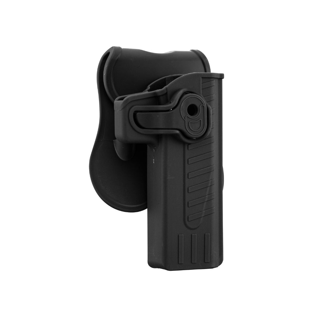UNYZONE : BO MANUFACTURE Holster quick release pour Hi-Capa pour droitier noir vue du côté gauche