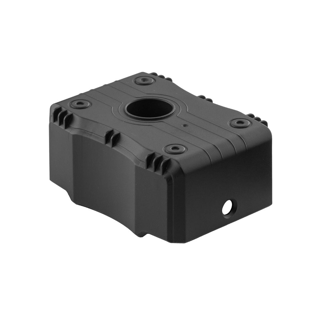 UNYZONE : DOUBLE BELL BB loader/speed loader électrique d'une capacité de 1300 billes pour recharger automatiquement et rapidement la plupart des chargeurs d'airsoft du marché, vue sur le capot