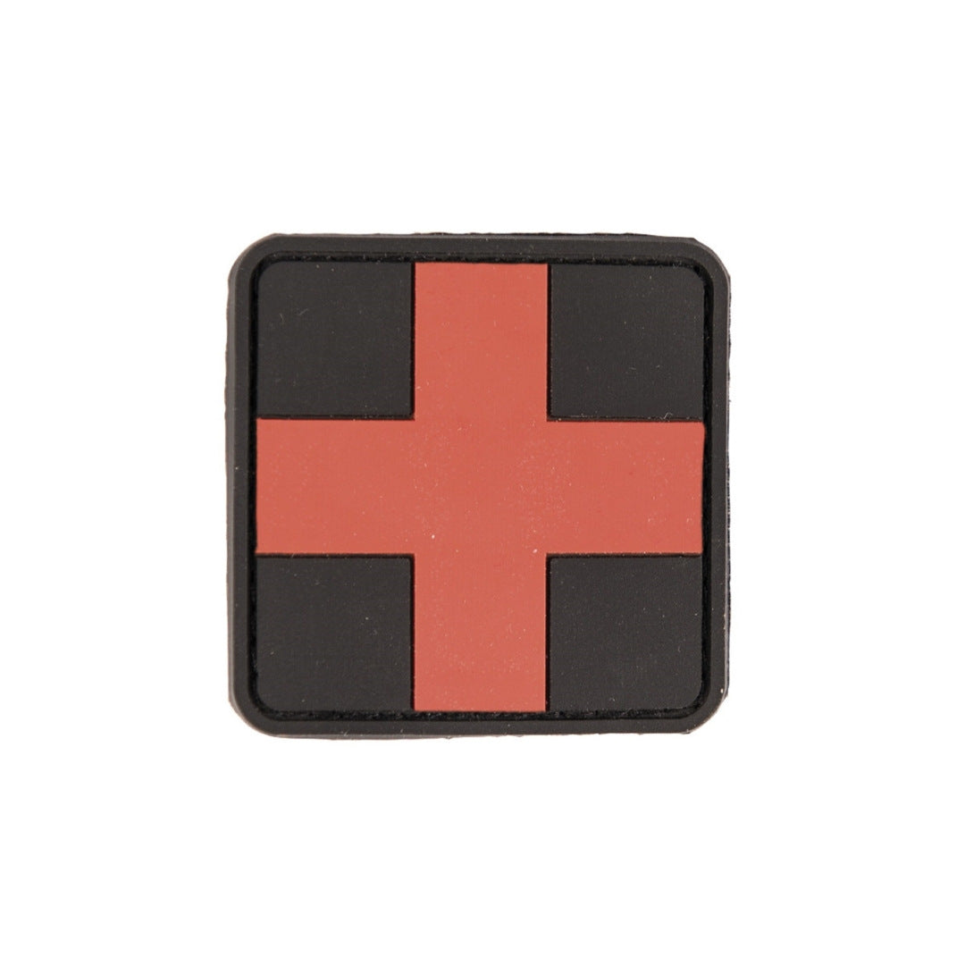 UNYZONE : Patch en PVC médic en noir et rouge