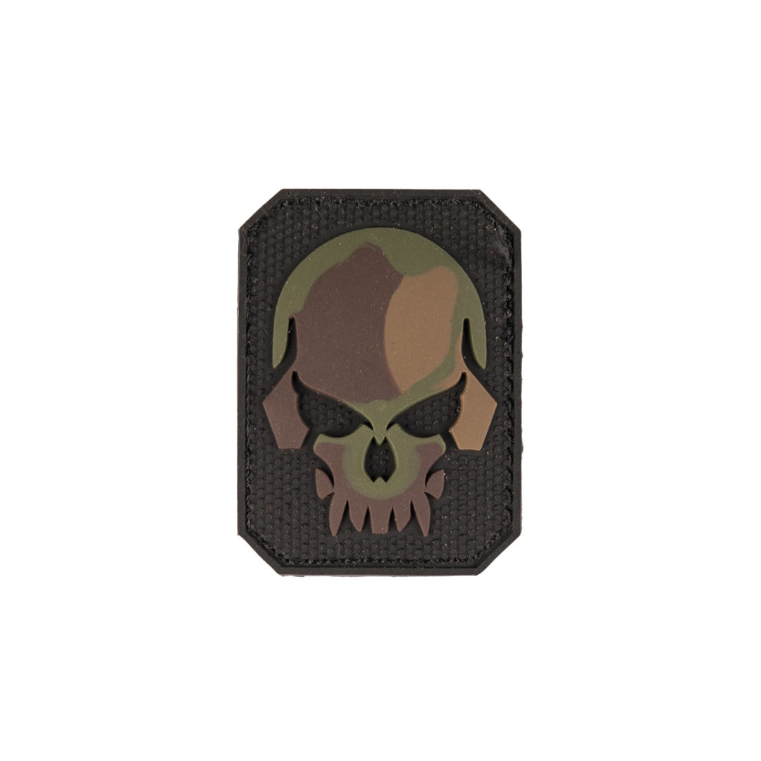 UNYZONE : MIL-TEC Patch PVC tête de mort camouflage CE/Woodland