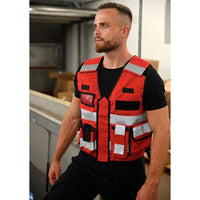 Gilet de sécurité tactique orange de la marque Korntex