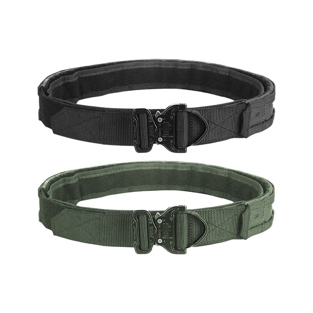 UNYZONE : A10 EQUIPMENT Ceinturons tactiques avec attaches MOLLE 50 mm noir et vert olive