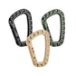 UNYZONE : A10 EQUIPMENT Mousqueton asymétrique couleurs noir, vert olive et tan