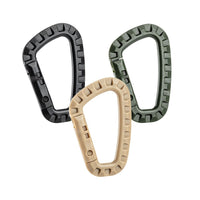 UNYZONE : A10 EQUIPMENT Mousqueton asymétrique couleurs noir, vert olive et tan