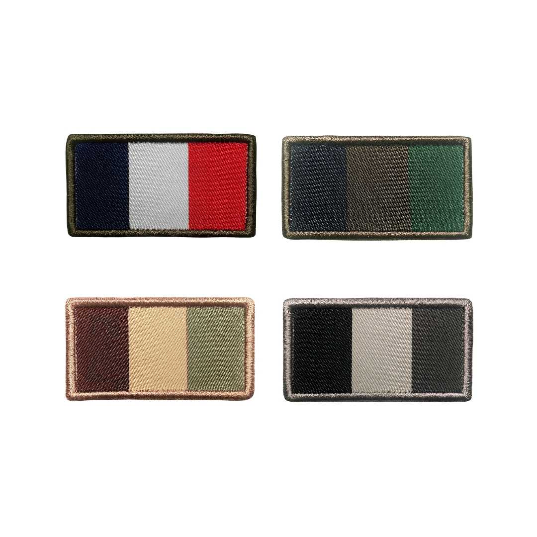 UNYZONE : A10 EQUIPMENT Patch tissu brodé drapeau français les 4 déclinaisons