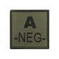 UNYZONE : A10 EQUIPMENT Patch brodé groupe sanguin vert olive A-