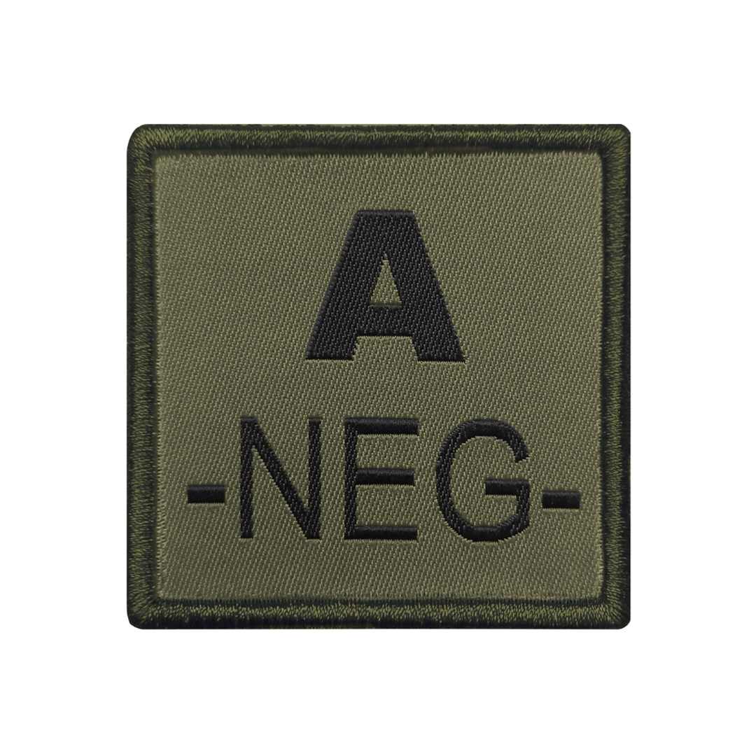 UNYZONE : A10 EQUIPMENT Patch brodé groupe sanguin vert olive A-