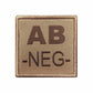 UNYZONE : A10 EQUIPMENT Patch brodé groupe sanguin tan AB-