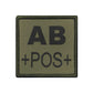 UNYZONE : A10 EQUIPMENT Patch brodé groupe sanguin vert olive AB+
