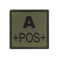 UNYZONE : A10 EQUIPMENT Patch brodé groupe sanguin vert olive A+