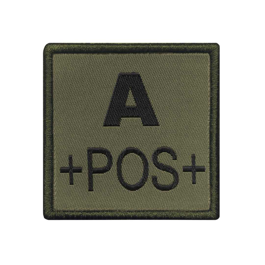 UNYZONE : A10 EQUIPMENT Patch brodé groupe sanguin vert olive A+