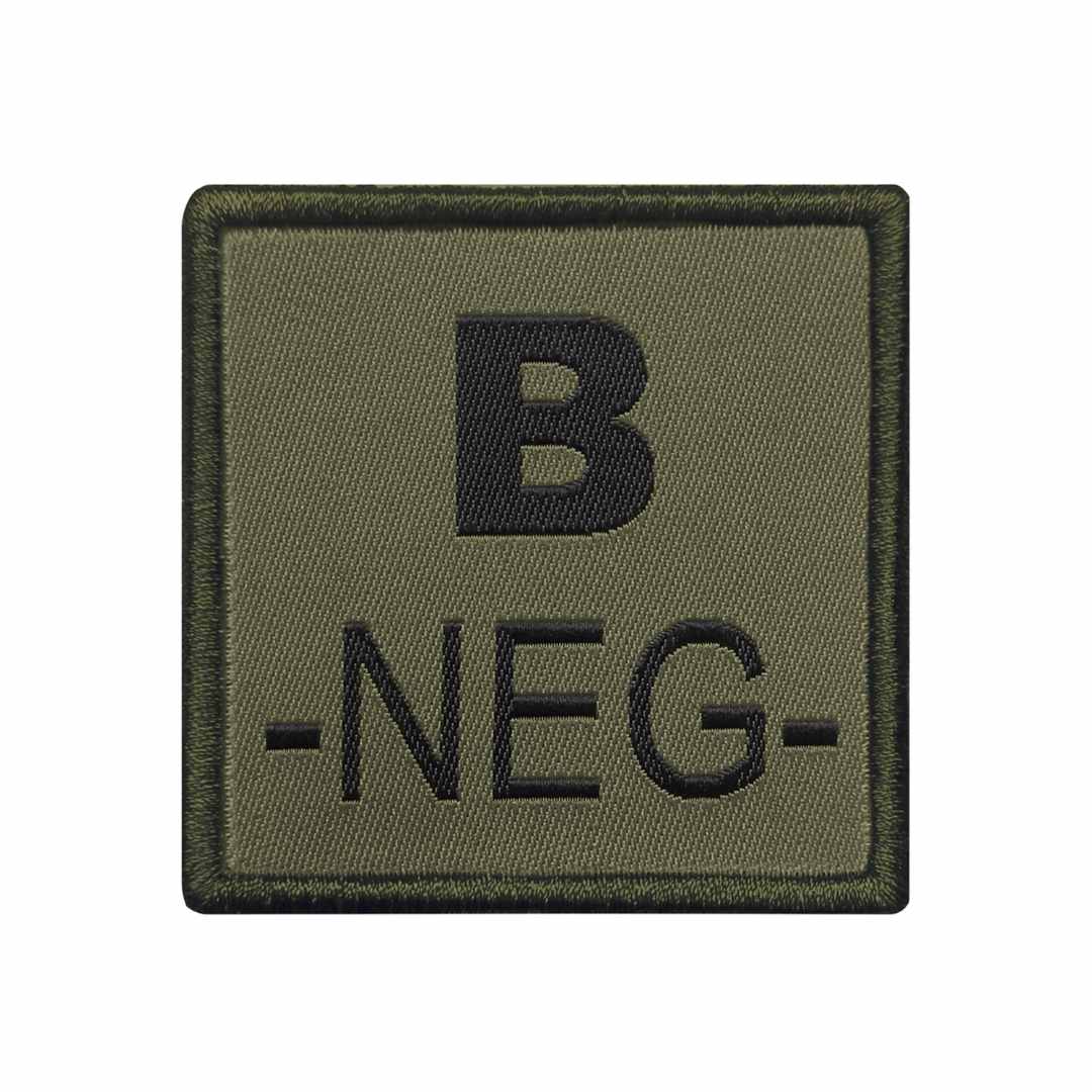 UNYZONE : A10 EQUIPMENT Patch brodé groupe sanguin vert olive B-