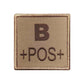 UNYZONE : A10 EQUIPMENT Patch brodé groupe sanguin tan B+
