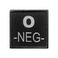 UNYZONE : A10 EQUIPMENT Patch brodé groupe sanguin noir O-