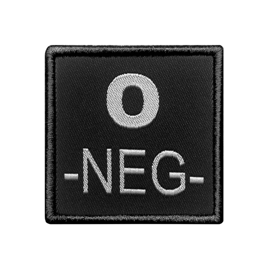 UNYZONE : A10 EQUIPMENT Patch brodé groupe sanguin noir O-