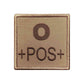 UNYZONE : A10 EQUIPMENT Patch brodé groupe sanguin tan O+