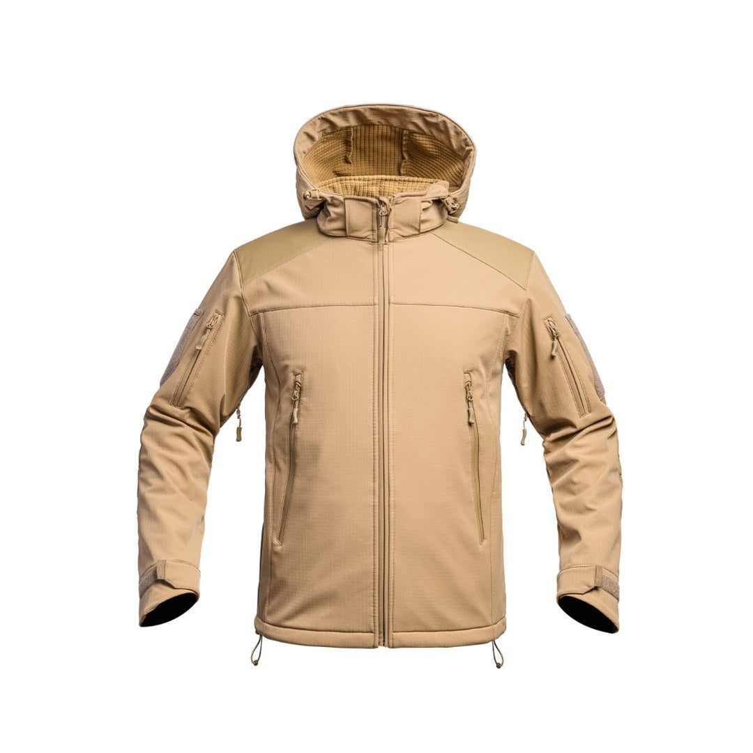 UNYZONE : A10 EQUIPMENT Veste shoftshell V2 FIGHT en tan