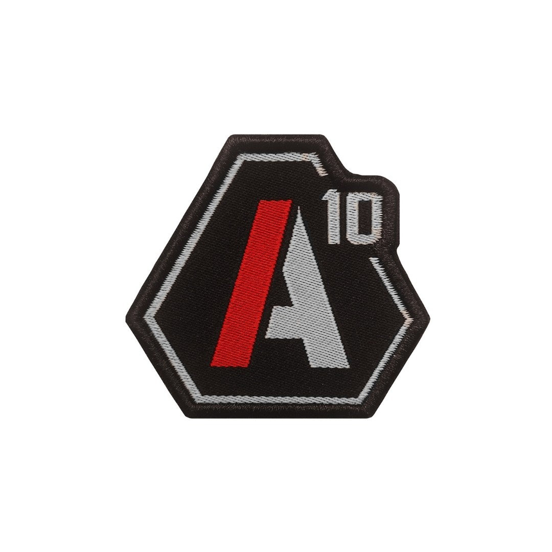 UNYZONE : A10 EQUIPMENT Patch brodé signature, logo A10 en blanc et rouge