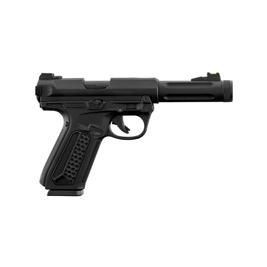 UNYZONE : ACTION ARMY Réplique pistolet AAP-01 Assasin GBB gaz noir vue de côté