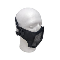 UNYZONE : ASG Masque grillagé étendu noir sur tête de mannequin vue de côté