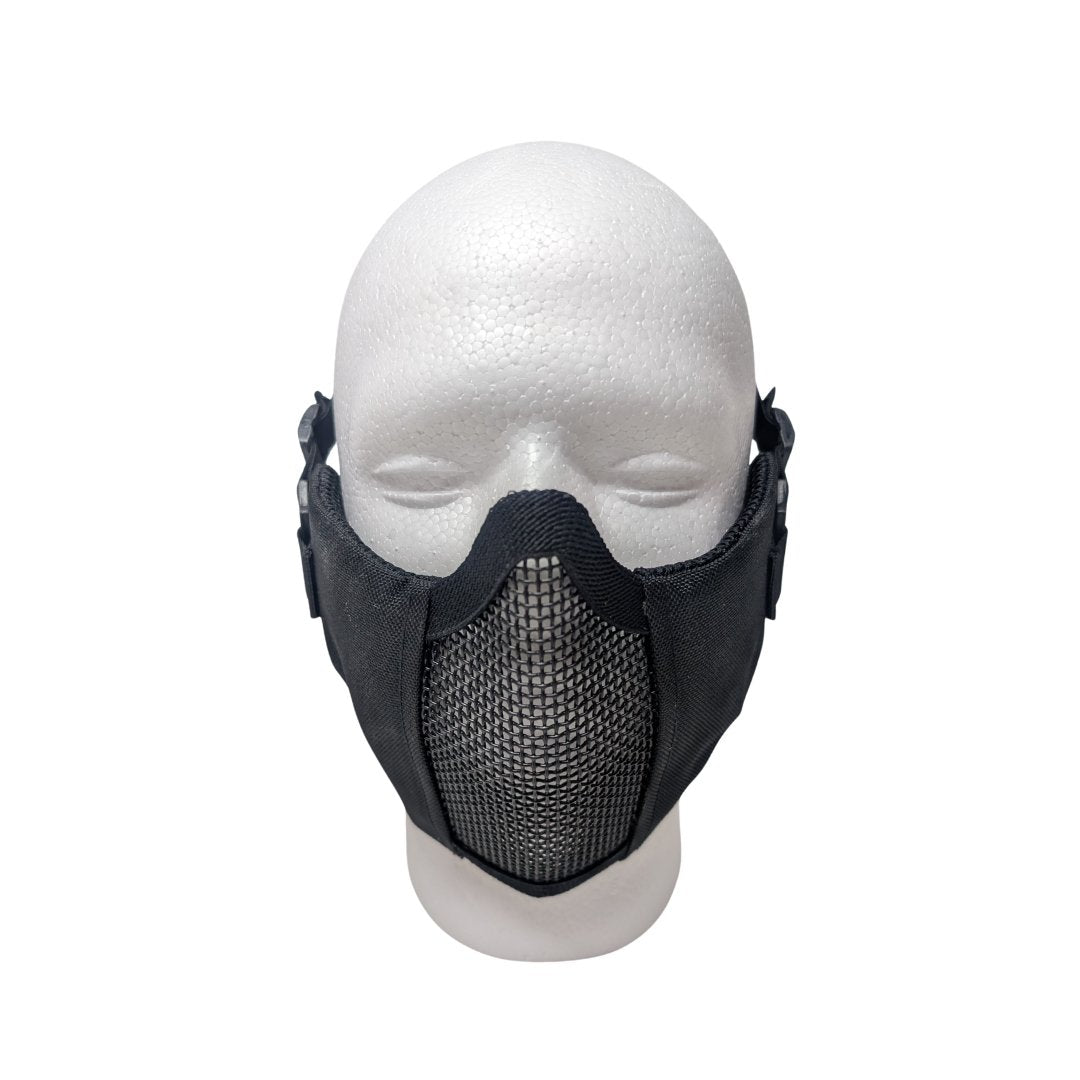 UNYZONE : ASG Masque grillagé étendu noir sur tête de mannequin