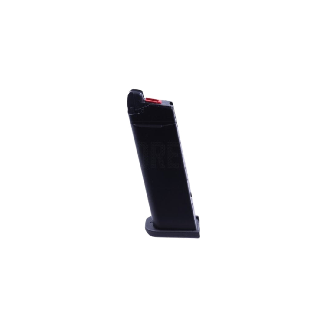 UNYZONE : AW CUSTOM Chargeur 23 coups à gaz noir pour réplique pistolet VX9 mod 2 (VX9200) GBB gaz noir vue de côté