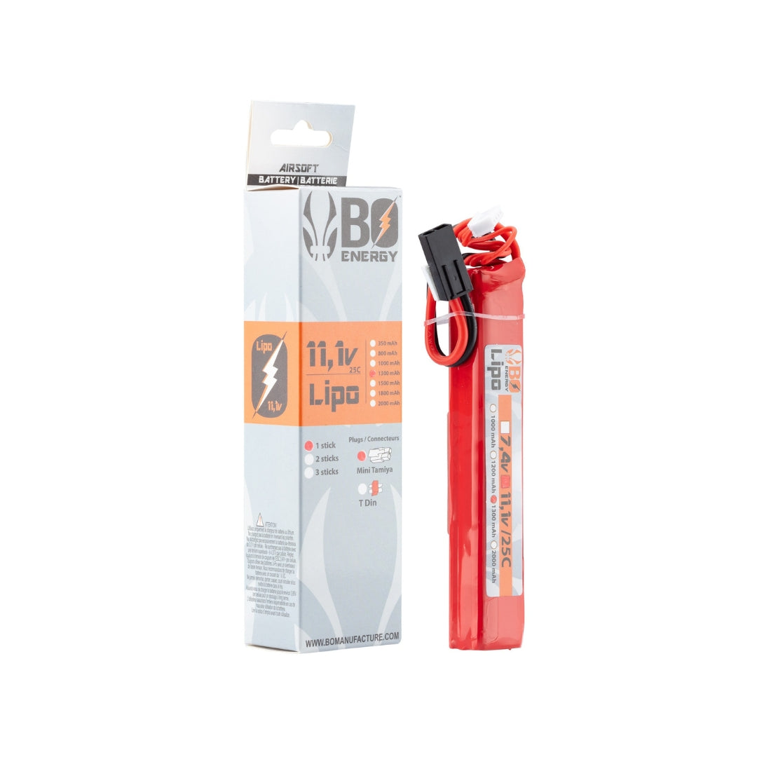 UNYZONE : BO MANUFACTURE Batterie LIPO 11.1V 1300 mAh 25C 1 stick en mini tamiya avec boîte