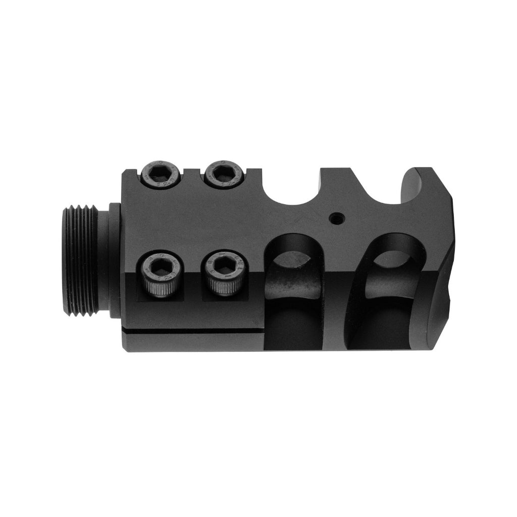 UNYZONE : BO MANUFACTURE Cache flamme en acier pour VSR-10 ou T10 ou T11 avec adaptateur, vue de côté