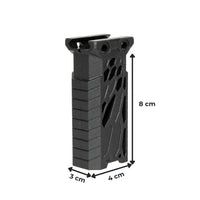 UNYZONE : BO MANUFACTURE Poignée grip tactical noir sur rail Picatinny, avec dimension de la poignée