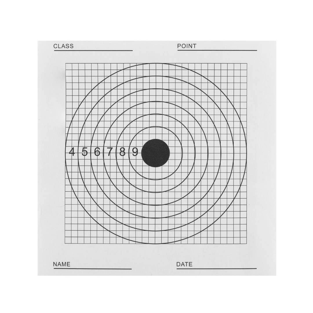 UNYZONE : BO MANUFACTURE Cible en papier de 17x17mm du porte cible avec filet