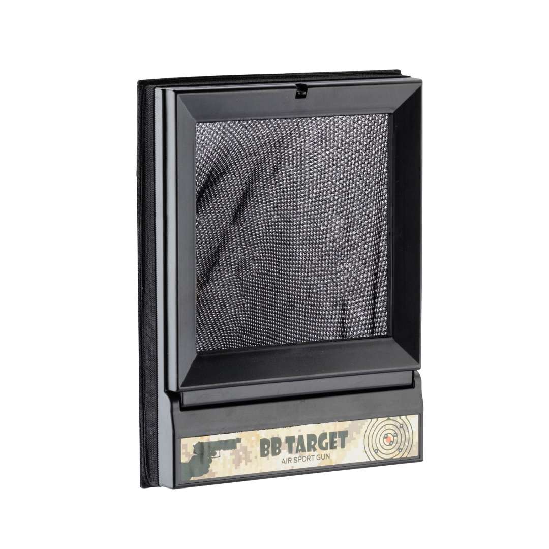 UNYZONE : BO MANUFACTURE Porte cible avec filet et cible en papier de 17x17mm, vue porte cible replié