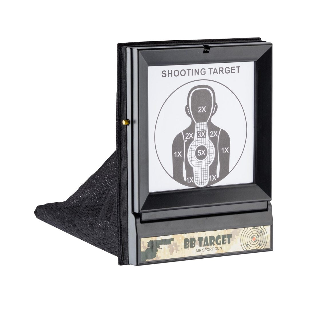 UNYZONE : BO MANUFACTURE Porte cible avec filet et cible en papier de 17x17mm