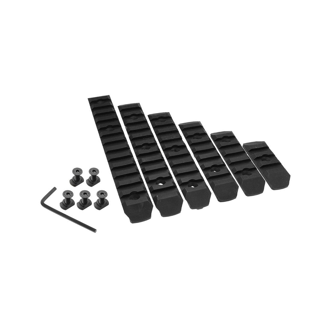 UNYZONE : BO Manufacture Set de 6 rails M-Lock en nylon noir