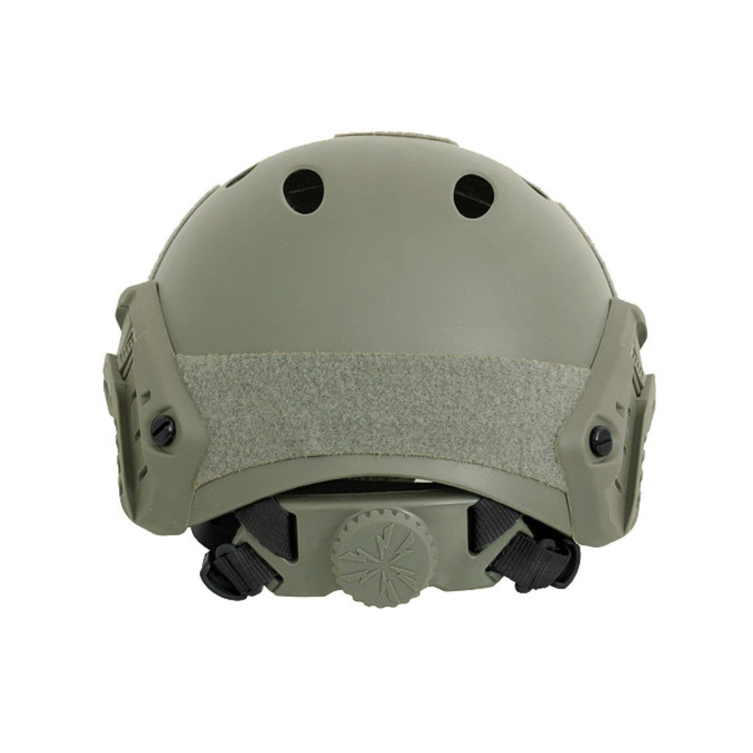 UNYZONE : EMERSONEGEAR Casque FAST type PJ avec molette de réglage  vert olive vue de derrière
