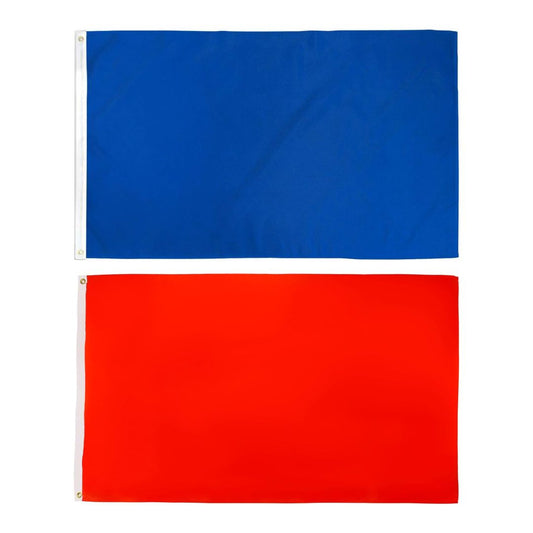 UNYZONE : AZ FLAG Drapeau de jeu bleu et rouge de 90 x 60 cm avec œillet métallique