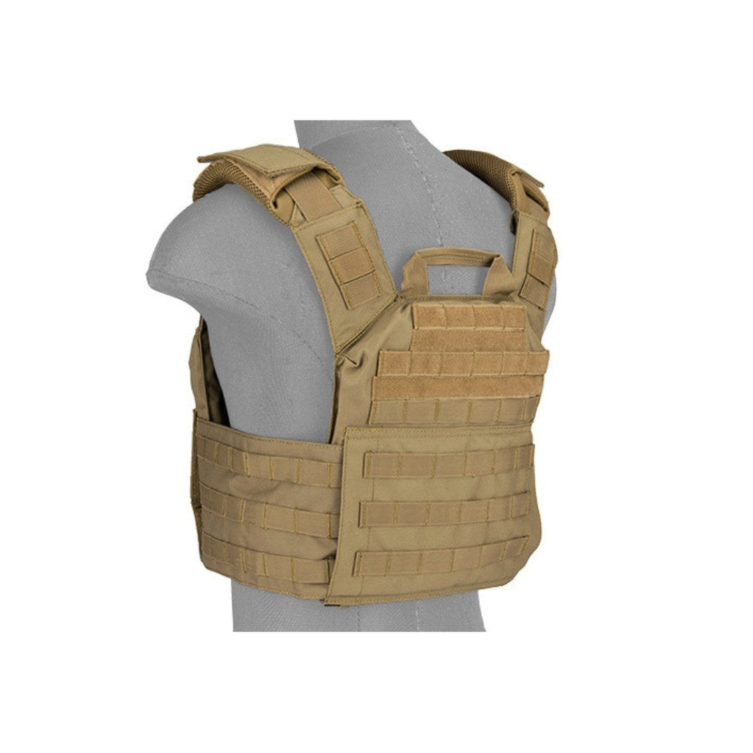UNYZONE : LANCER TACTICAL Gilet tactique SPAC 1000D tan vue de côté derrière