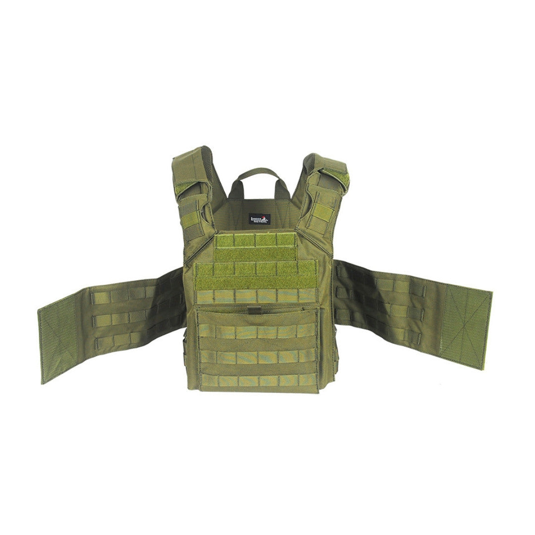 UNYZONE : LANCER TACTICAL Gilet tactique SPAC 1000D vert olive ouvert