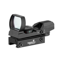 UNYZONE : LANCER TACTICAL Red dot reflex 4 réticule en rouge ou vert, en aluminium couleur noir