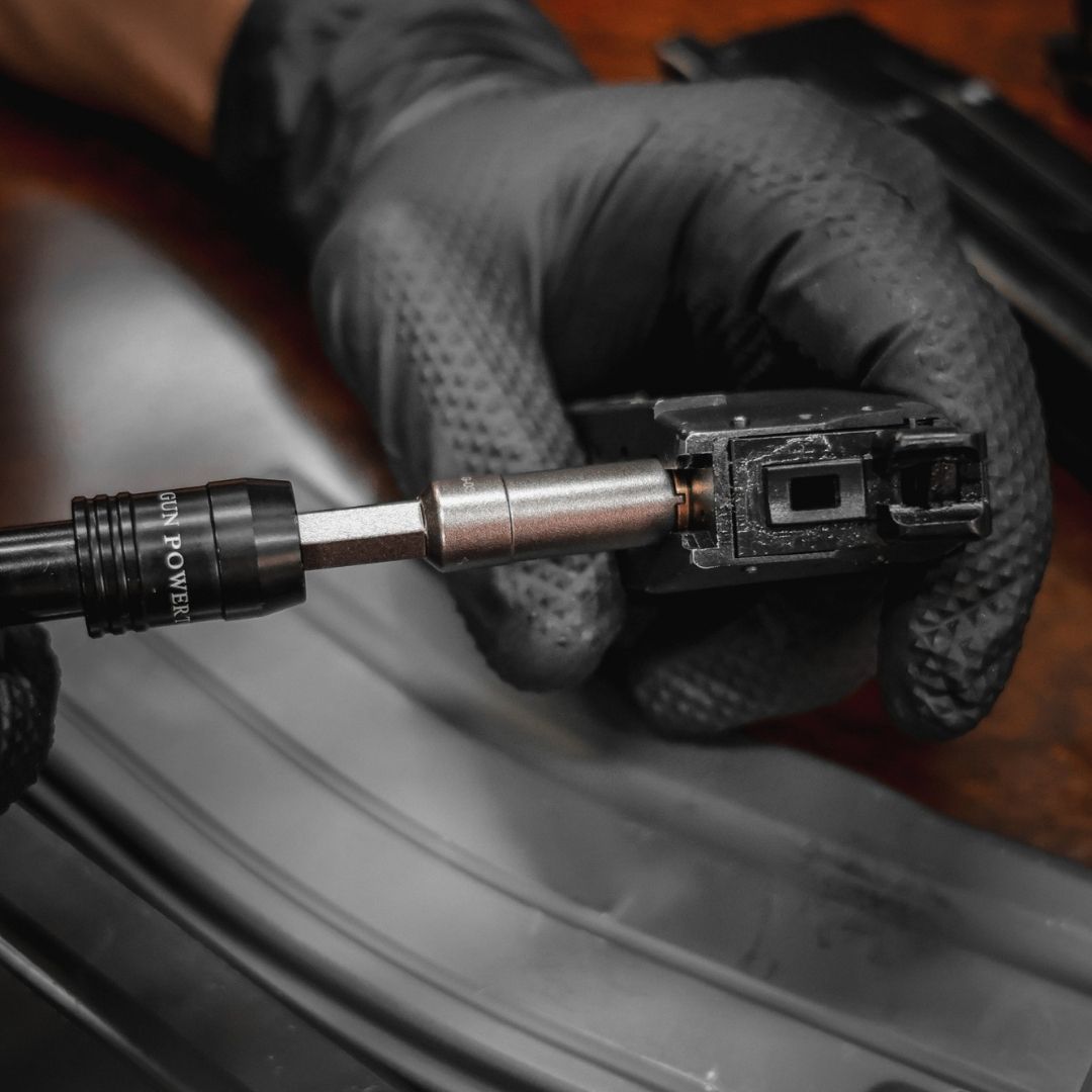 UNYZONE : GUN POWER TOOL Set de tournevis et clés de valves pour GBB et GBBR avec poignée en grenade, mise ne situation démontage valve d'un chargeur GBB