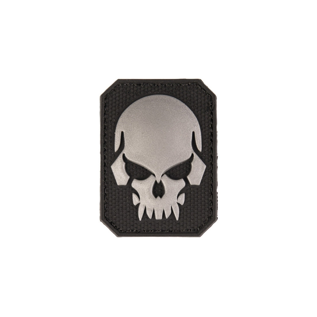 UNYZONE : Patch PVC tête de mort noir et gris