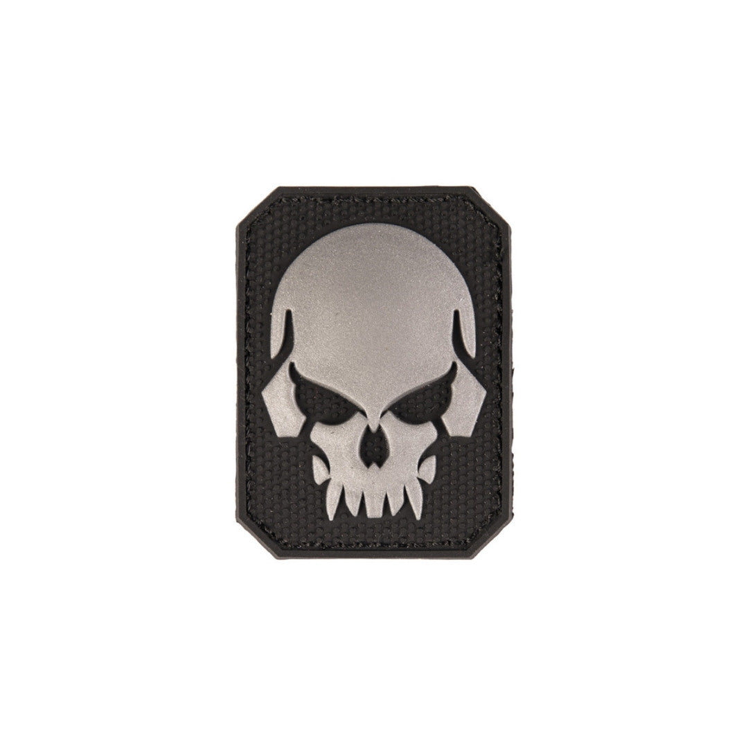 UNYZONE : Patch PVC tête de mort noir et gris