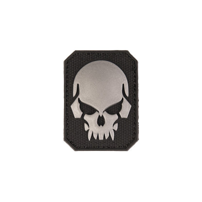 UNYZONE : Patch PVC tête de mort noir et gris