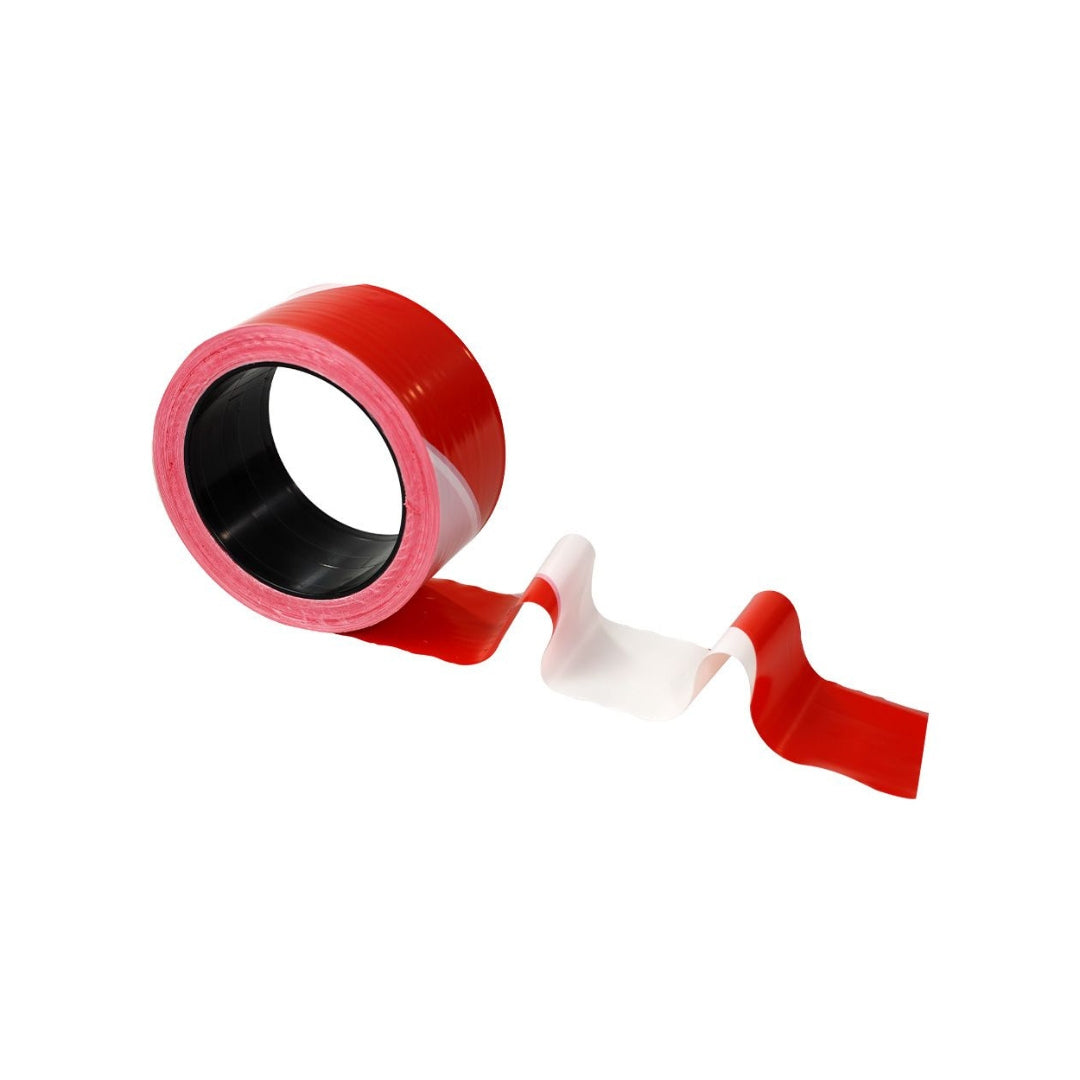 UNYZONE : NOVAP Ruban de signalisation haute résistance rouge et blanc de 5 cm x 100 m