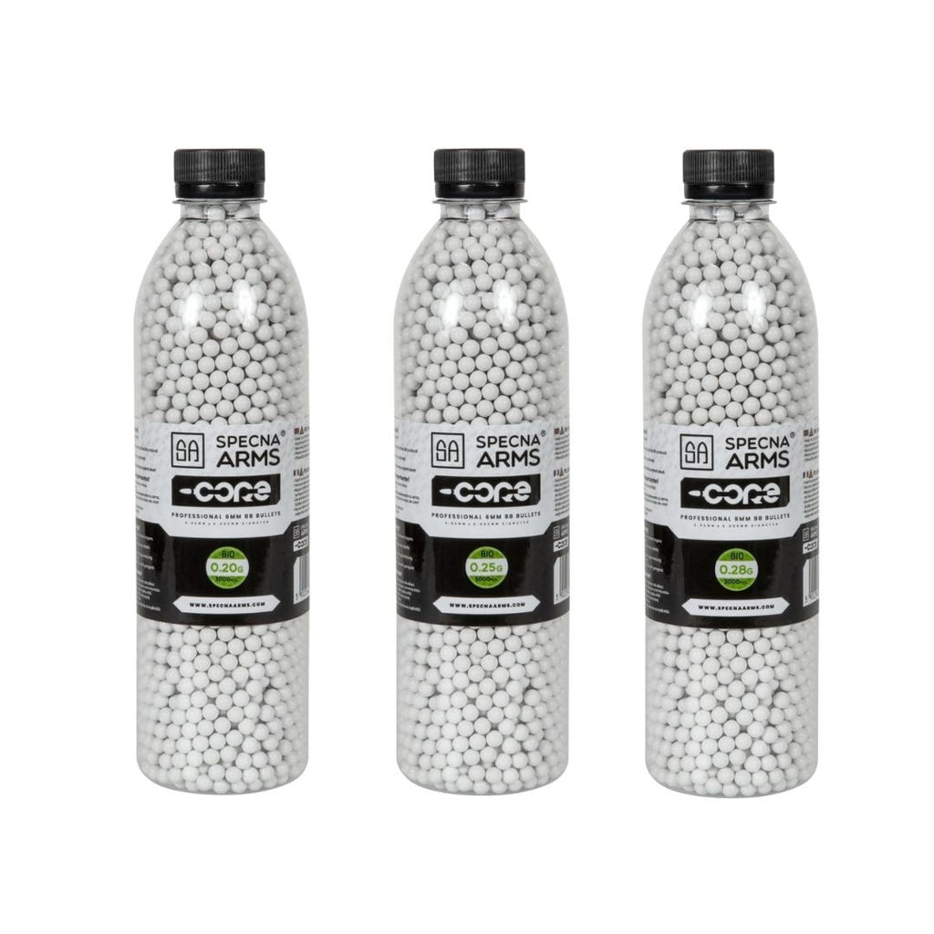 UNYZONE : SPECNA ARMS Billes 0,20g 0,25g et 0,28g BIO Core en bouteille de 3000 billes