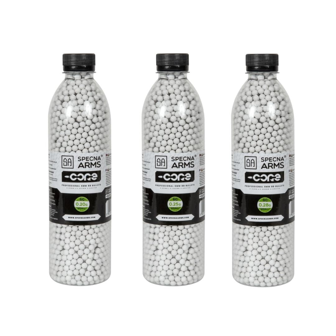 UNYZONE : SPECNA ARMS Billes 0,20g 0,25g et 0,28g BIO Core en bouteille de 3000 billes